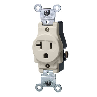 20 Amp Single Receptacle/Outlet, Commercial Grade