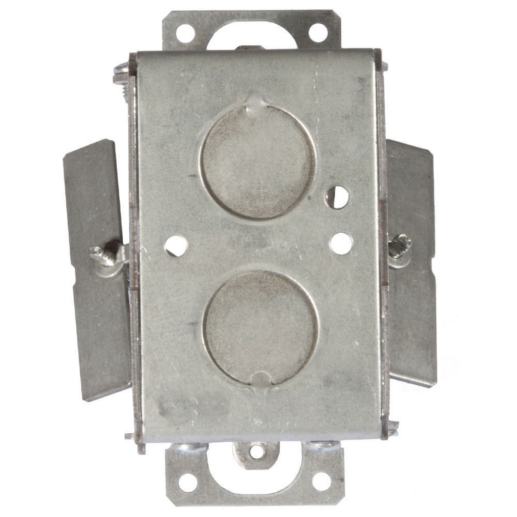 3 in. x 2 in. Switch Box, Gangable, 2-1/2 in. Deep, Four 1/2 in. KO's, Plaster Ears, Old Work
