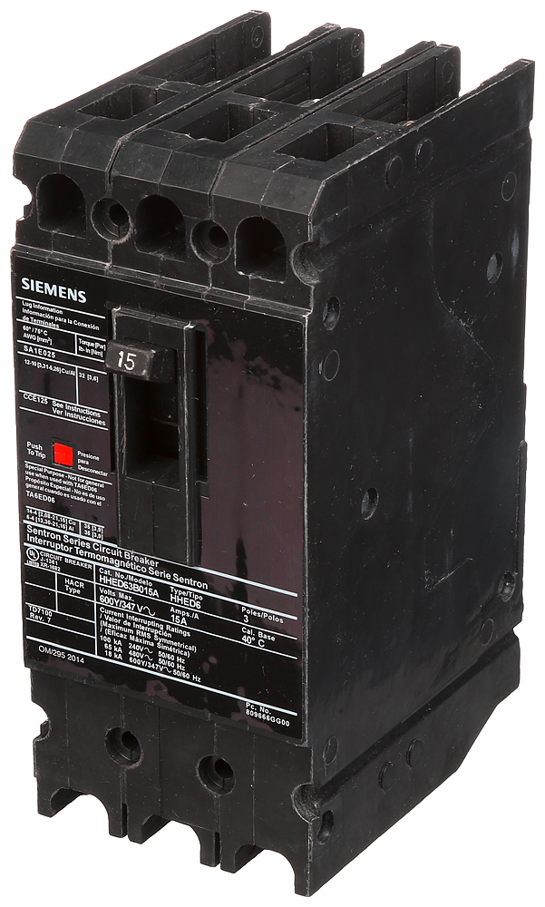 BRKR HHED6 3P 600V 15A LUG