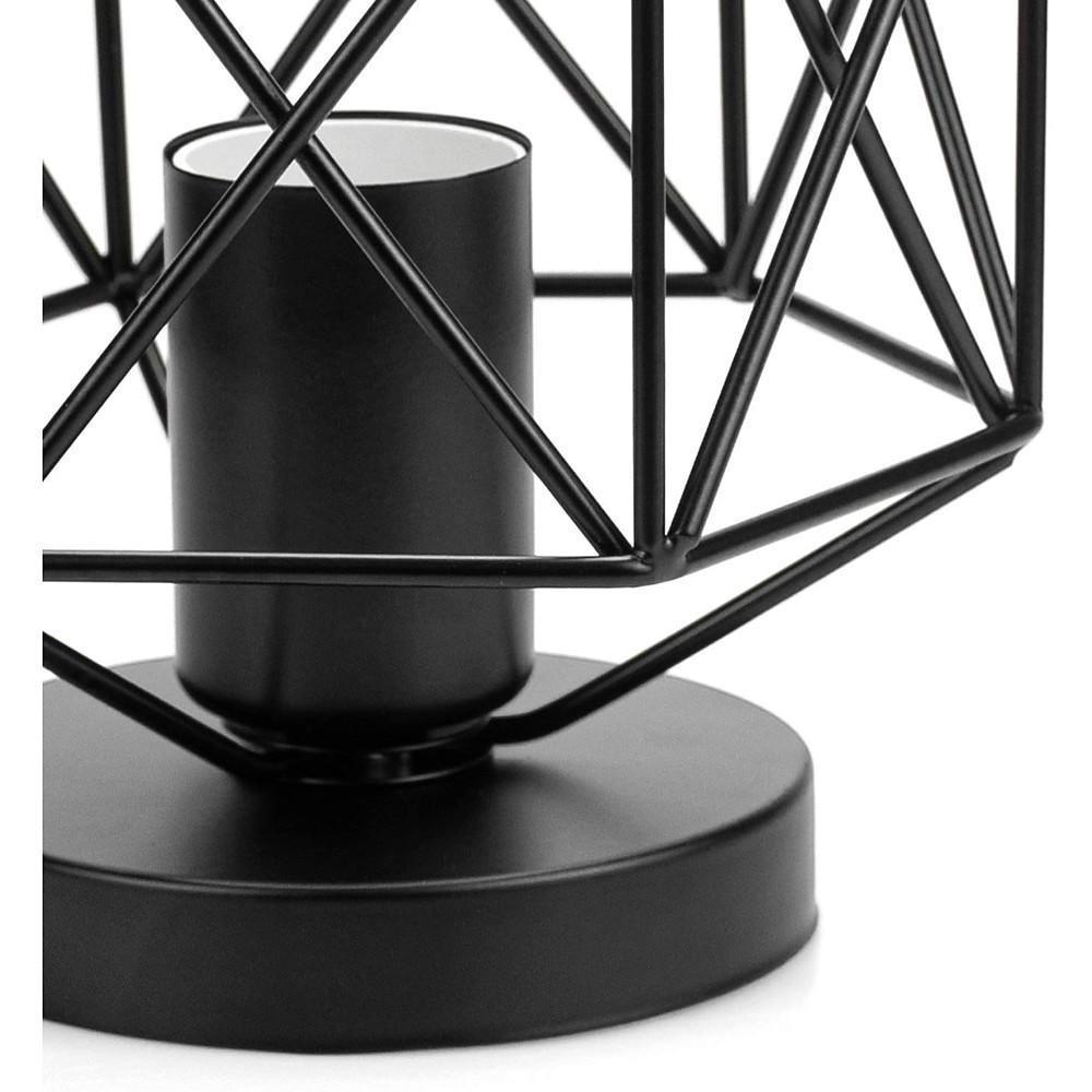 Wire Frame Lantern Outdoor Semi-Flush Mount Light Traditional LED Ceiling Light