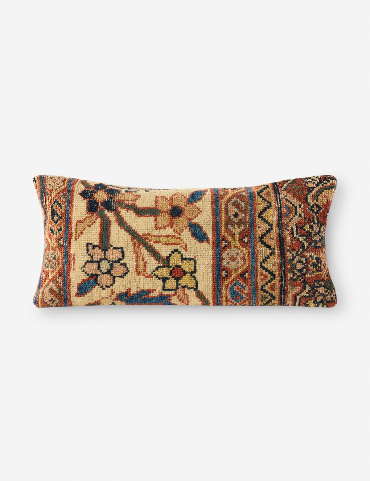 Vintage Lumbar Pillow No. 305, 12" x 26"