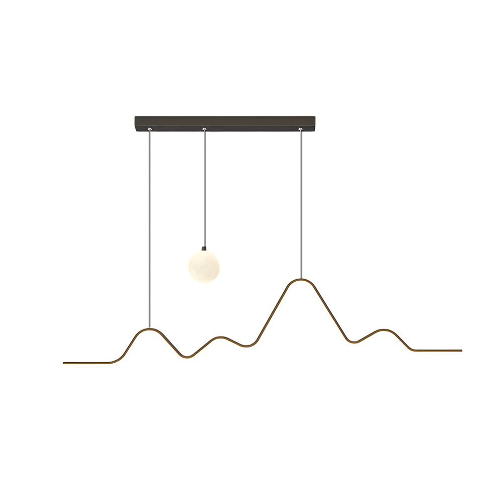 Waves Mountain Moon 3 Step Dimming Modern Dining Room Light with LED Strip