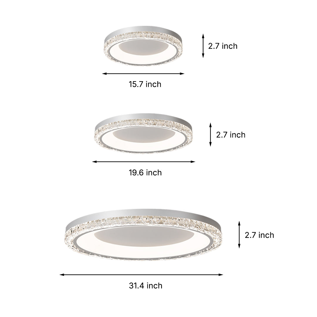 White Flush Mount Ceiling Light Italian Round Minimalist Lamp