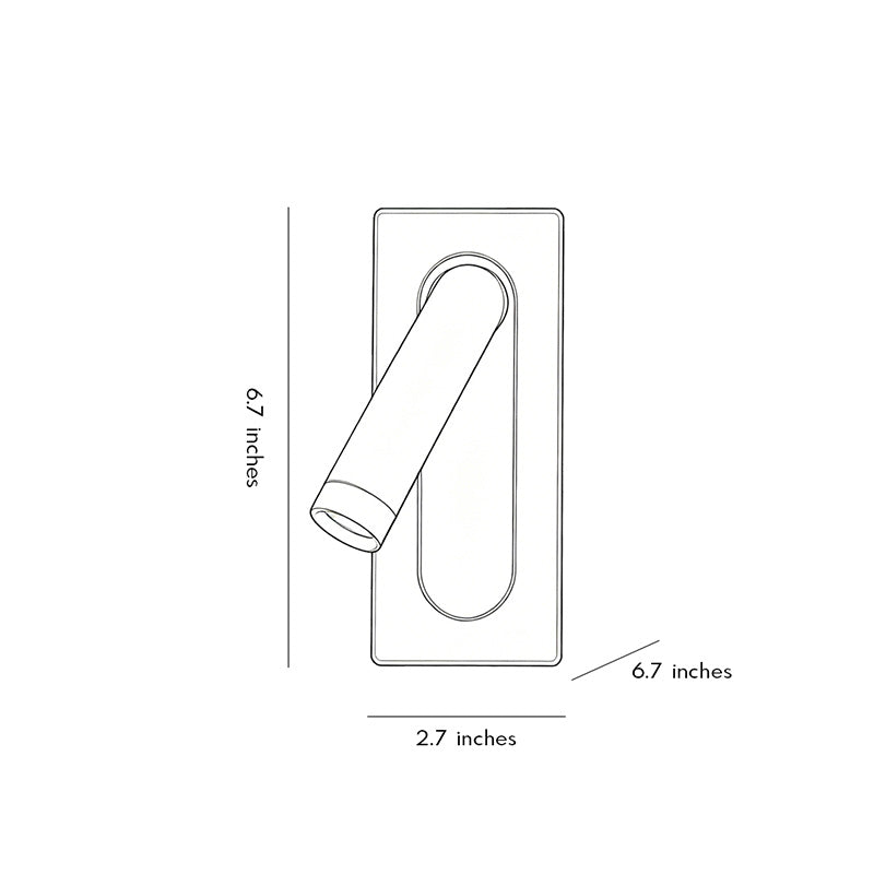 Wall Mount Spot Lights Recessed Rotatable Bedside Reading Lamp