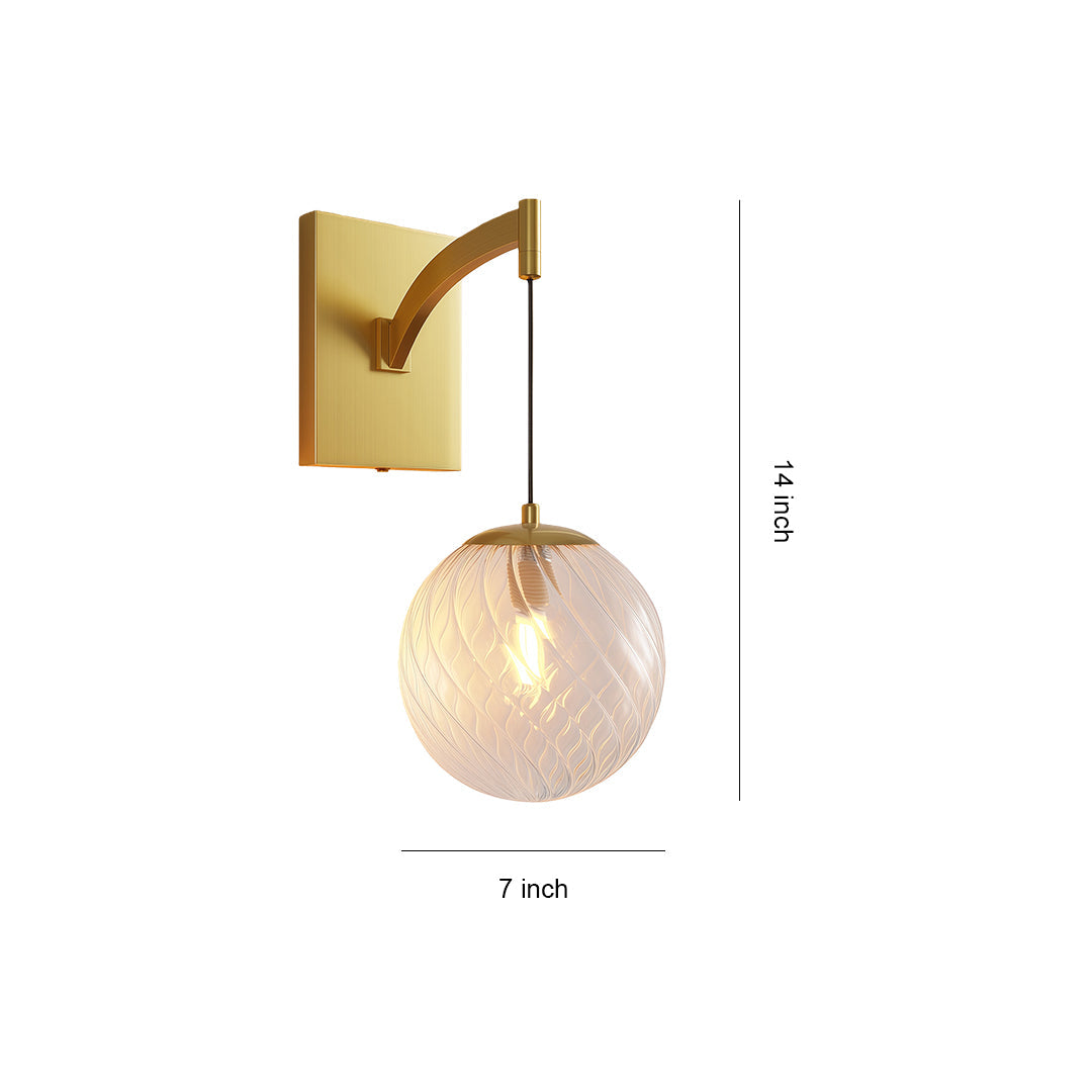 Wall Mounted Pendant Light Modern Minimalist Glass Ball Lamp