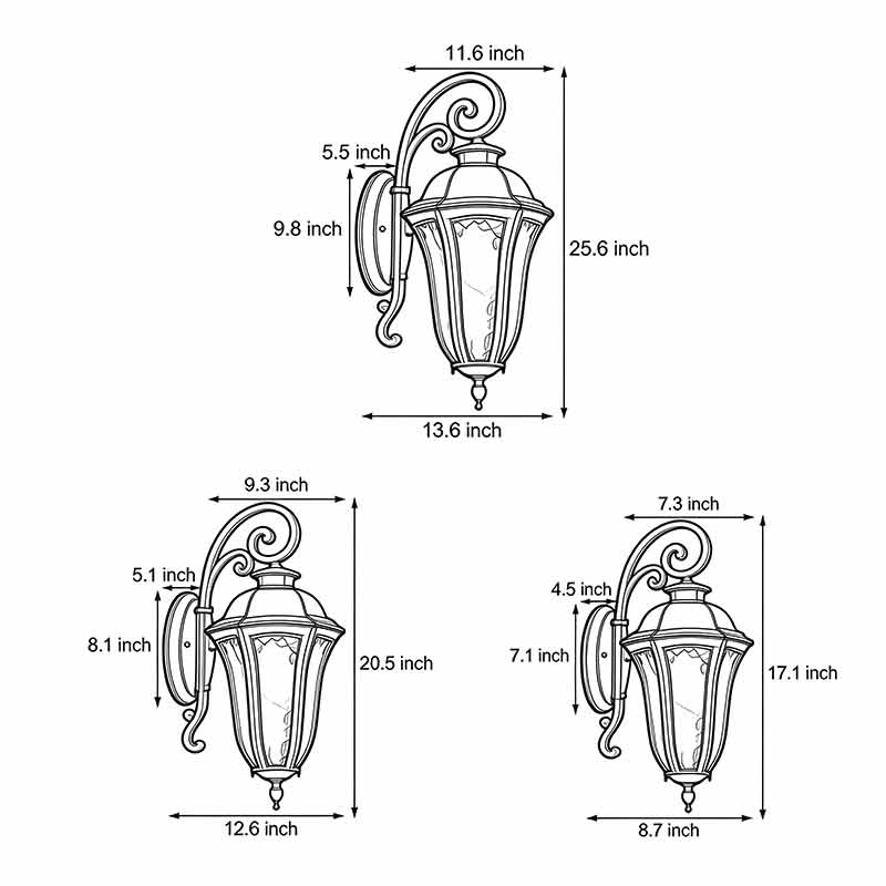 Wall Sconce Lantern Retro Creative LED Outdoor Light