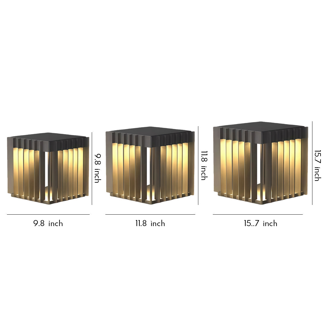 Waterproof Outdoor Pillar Lights Square Modern Minimalist Light