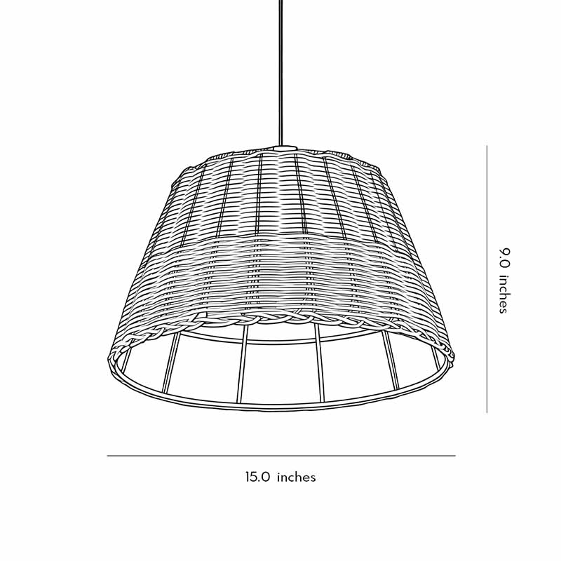 Woven Pendant Lamp American Vintage Rattan Ceiling Light