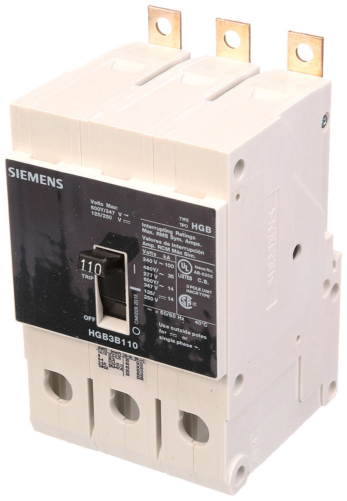BRKR HGB 110A 3P 480Y 35K LD LUG