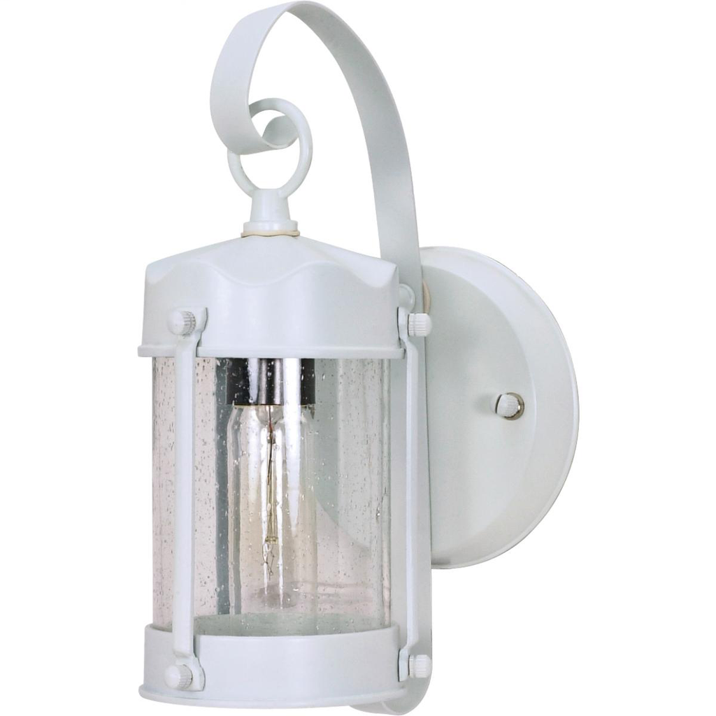 1 Light, 10-5/8 in., Wall Lantern, Piper Lantern with Clear Seed Glass, Color retail packaging