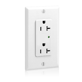 20 Amp, 125 Volt, Decora Plus Surge Protective Duplex Receptacle Outlet, Commercial Grade
