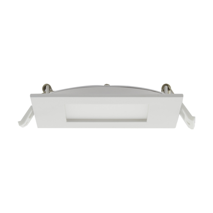 10 Watt; LED Direct Wire Downlight; Edge-lit; 4 inch; CCT Selectable; 120 volt; Dimmable; Square; Remote Driver