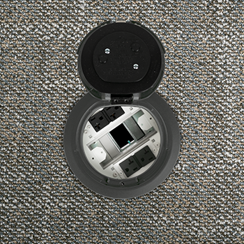 3-Hour Fire Classified 6" Recessed Prewired Surface Style Poke-Thru Assembly