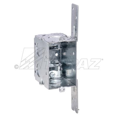 3"X2" Gangable Switch Boxes 2-1/2" Deep 1/2" KO with MC Clamps and FL Bracket