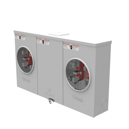 5 Terminal Ring Type Small Closing Plate 2 Position Single Connector 6-350kcmil 7-8 In Barrel Lock Ground With Bracket Provision