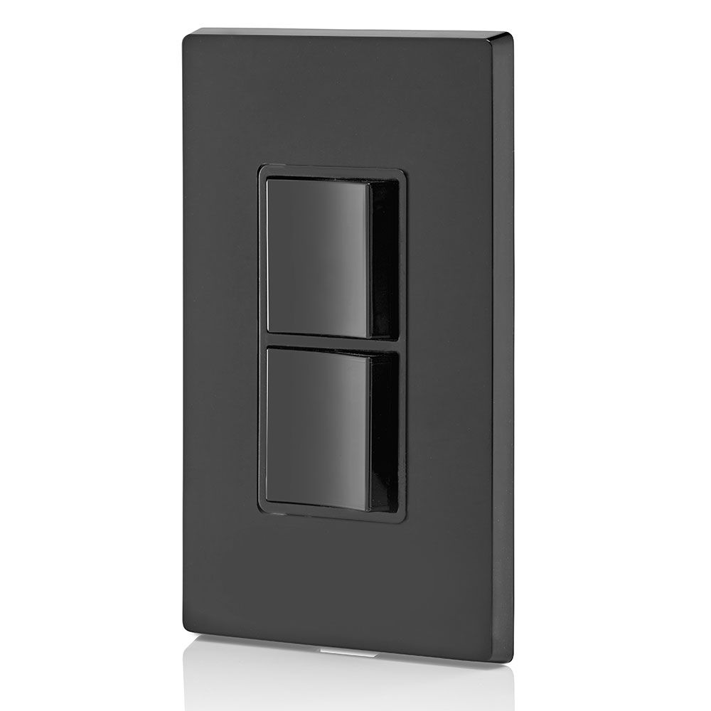 15 Amp Decora Single-Pole / Single-Pole Combination Switch, Grounding, Black
