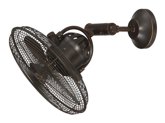 14" Bellows IV Indoor/Outdoor (Damp) in Aged Bronze Textured w/ Aged Bronze Blades