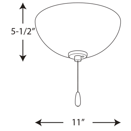 Bravo Collection Three-Light Ceiling Fan Light