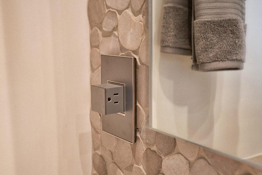 adorne® Brushed Stainless 1-Gang Screwless Wall Plate