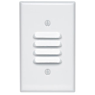 1-Gang Louvre Wallplate, Standard Size, Painted Metal, White