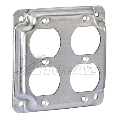 4" Square Industrial Covers 5/8" Duplex Receptacles