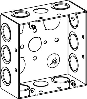 2-1/8" DEEP, 4-11/16" SQUARE (5S) BOX WELDED WITH MKO