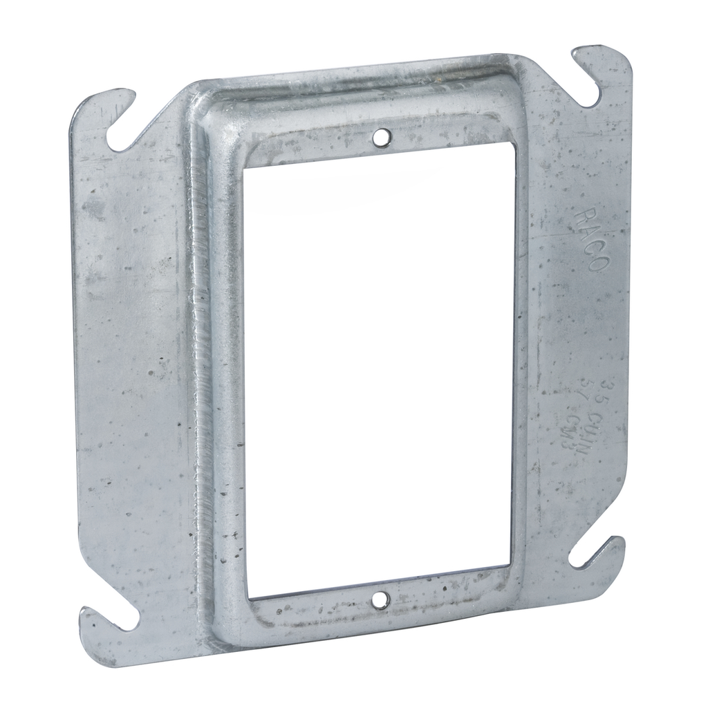 4 in. Square Cover, 1-Device, 1/2 in. Raised, Tile