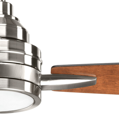 60" LED 3-Blade ceiling fan in Brushed Nickel