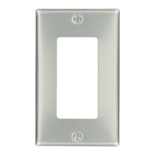 1-Gang Decora Wallplate, Standard Size, Aluminum
