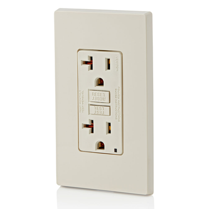 20 Amp, Self Test, Non Tamper-Resistant GFCI Outlet with LED Indicator Light