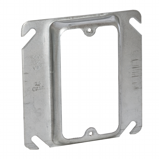 4 in. Square Cover, 1-Device, 1/2 in. Raised