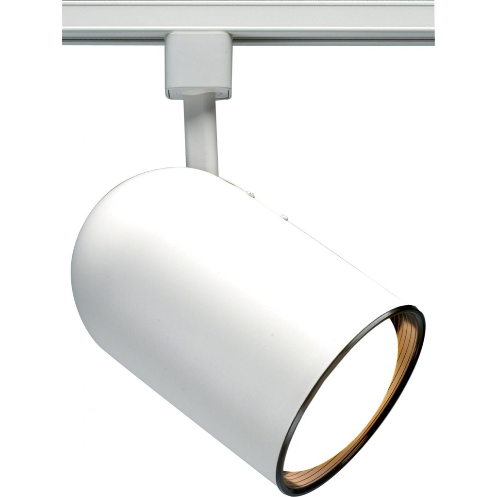 1 Light - R30 - Track Head - Bullet Cylinder - White Finish