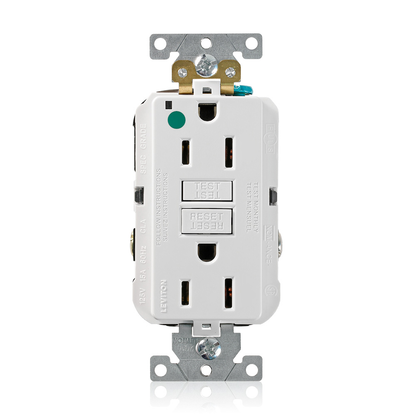 15 Amp SmartlockPro® GFCI Receptacle/Outlet, Hospital Grade