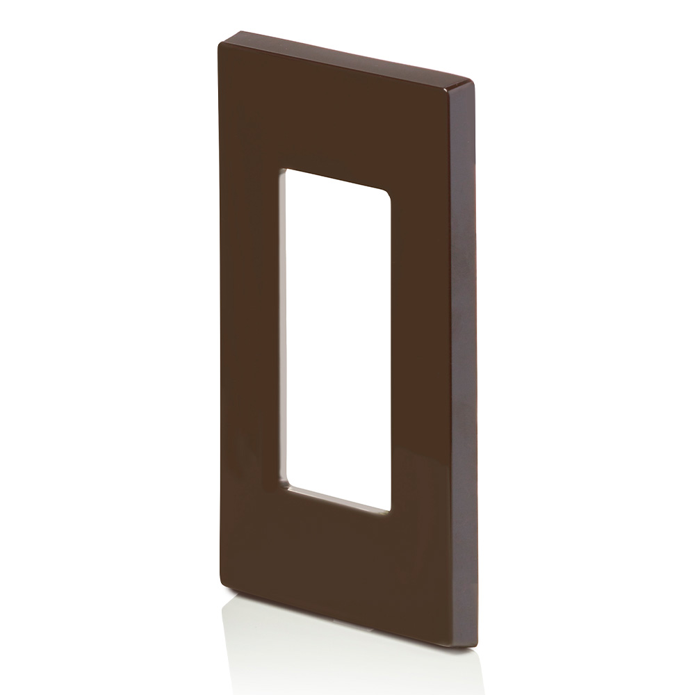 1-Gang Decora Plus Screwless Wallplate Polycarbonate, Brown