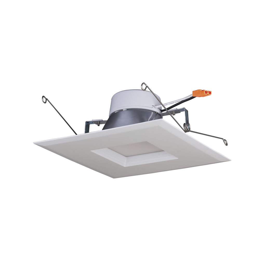 11.5 watt LED Downlight Retrofit; 5-6 inch square shape; 3000K; 120 volt; White Finish