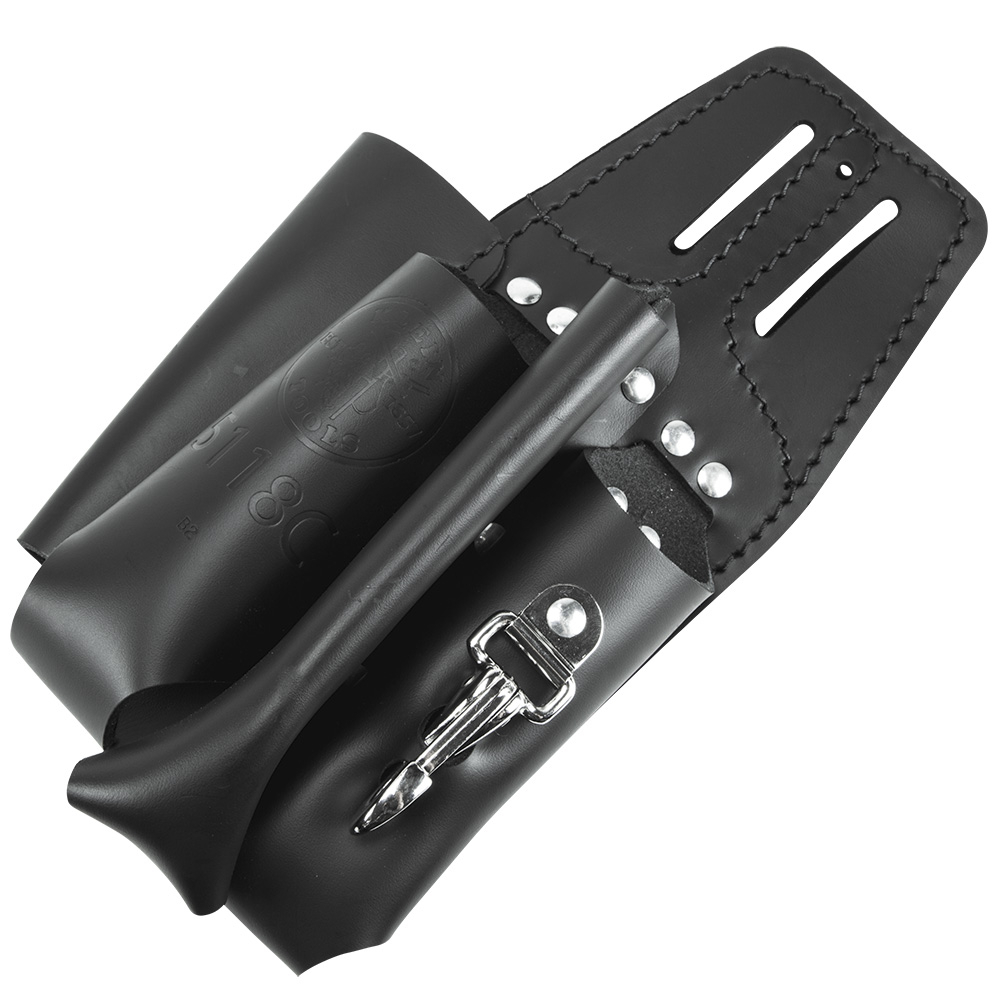 Black Leather Tool Pouch for Belts