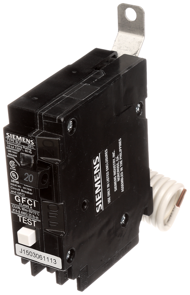 BRKR BLHF2 GFCI 5mA 1P 120V 15A 22KA