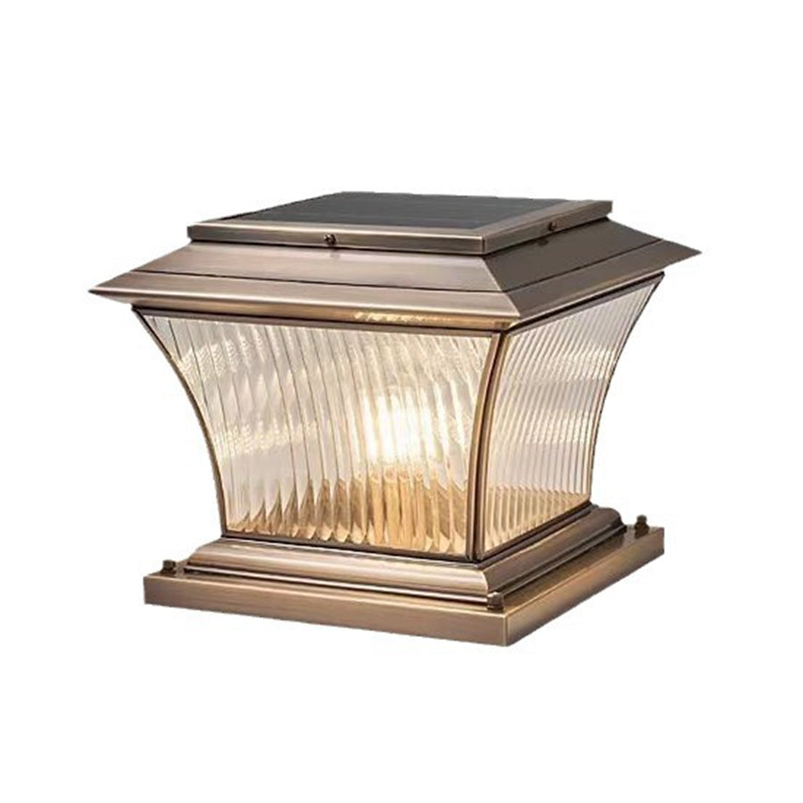Waterproof Copper Outdoor Pillar Light European style
