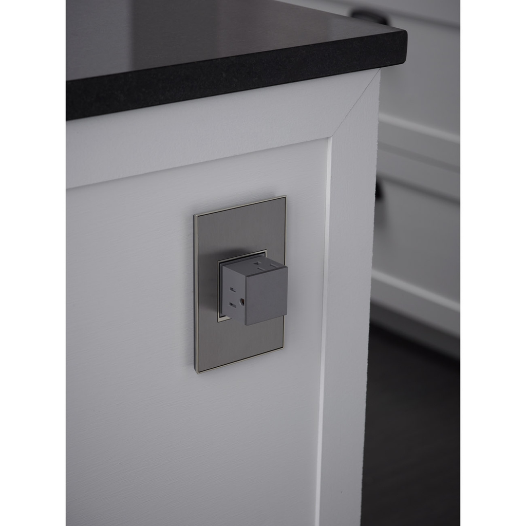 adorne® Brushed Stainless 1-Gang Screwless Wall Plate