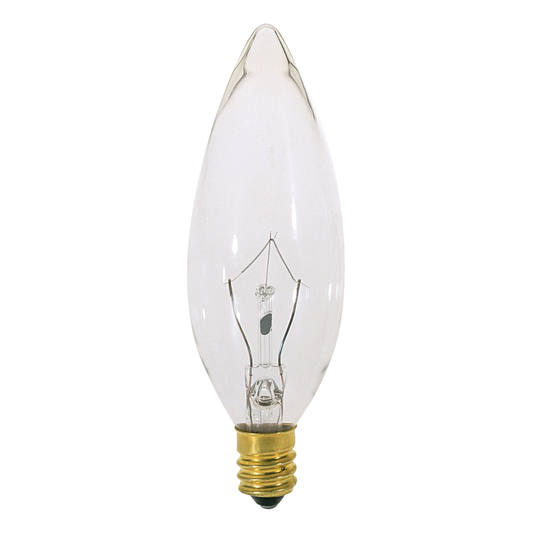 40 Watt BA9 1/2 Incandescent; Clear; 1500 Average rated hours; 370 Lumens; European base; 120 Volt