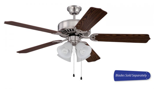 52" Ceiling Fan with Light (Blades Sold Separately) - C203BNK
