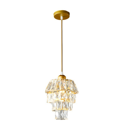 [Open-Box]Mini Crystal Pendant Light Modern Metal Ceiling Light