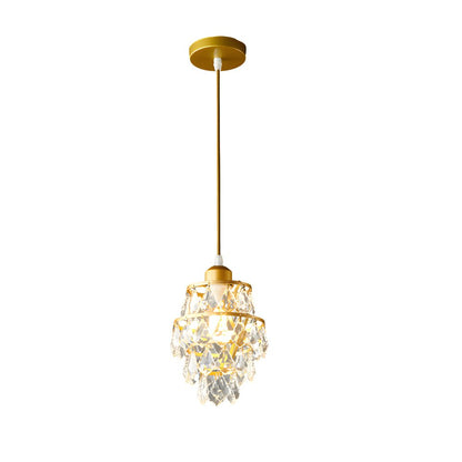 [Open-Box]Mini Crystal Pendant Light Modern Metal Ceiling Light