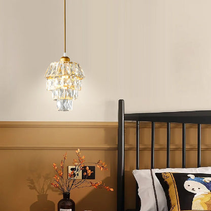 [Open-Box]Mini Crystal Pendant Light Modern Metal Ceiling Light