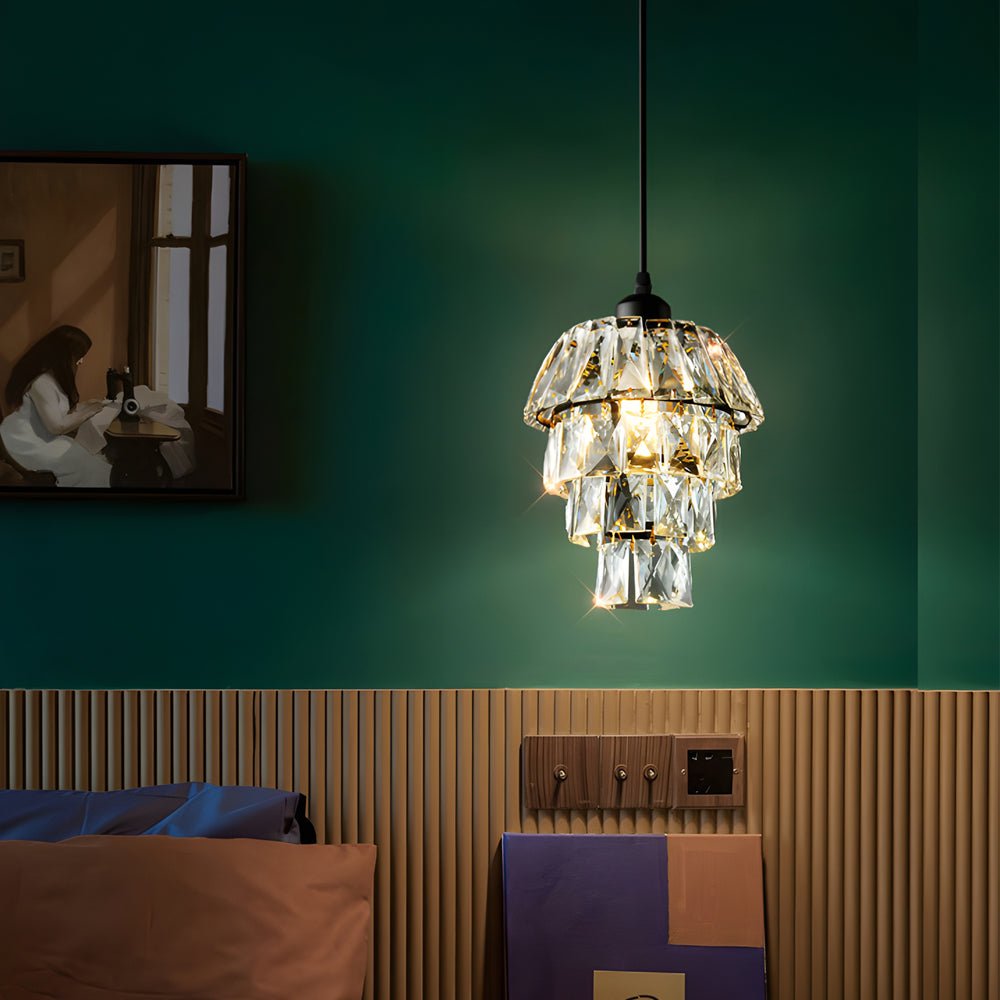 [Open-Box]Mini Crystal Pendant Light Modern Metal Ceiling Light