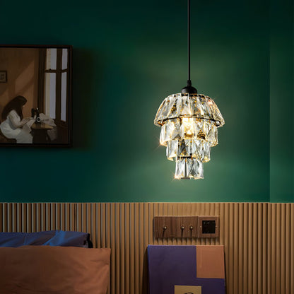 [Open-Box]Mini Crystal Pendant Light Modern Metal Ceiling Light