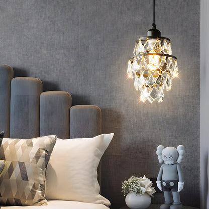 [Open-Box]Mini Crystal Pendant Light Modern Metal Ceiling Light