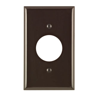 1-Gang Single 1.406 Outlet/Receptacle, Standard Size, Thermoplastic Nylon, Brown