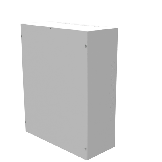 30x10x24 Screw Cover Type 1 UL Listed Steel Knockouts ANSI 61 Gray Cover With Teardrop Slots Mounting Holes In Back
