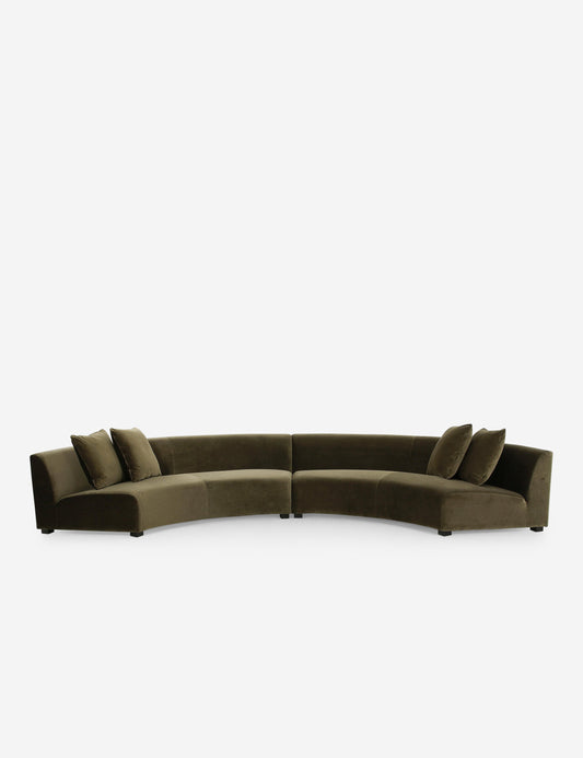 Saban 2-Piece Curved Sectional Sofa